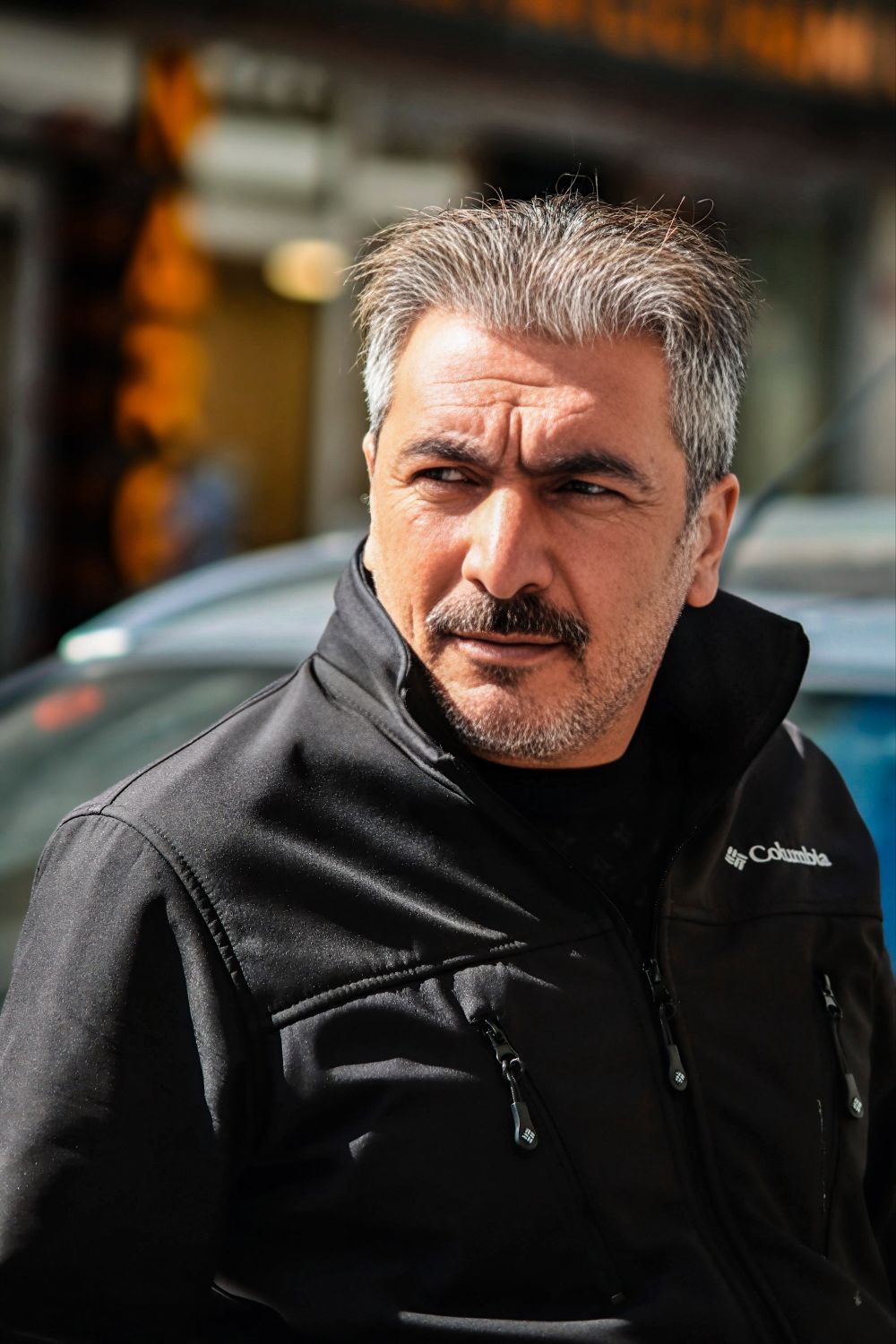mature man with short gray crop hairstyle